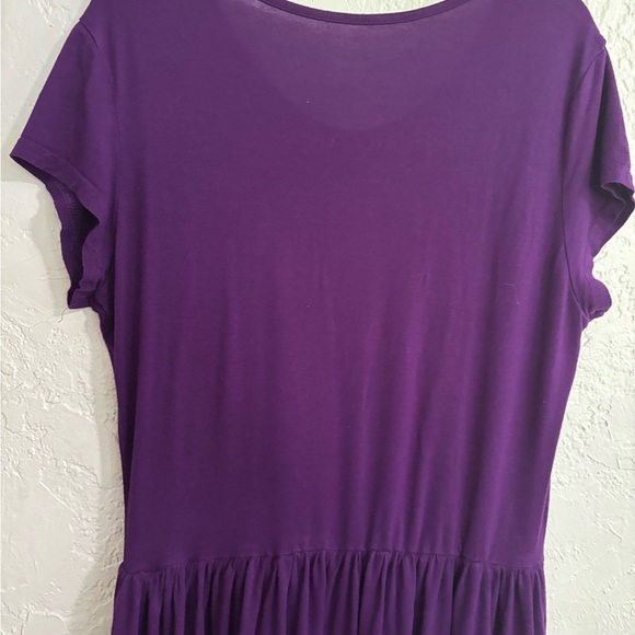Purple Short Sleeve Maxi Dress - Size M - Picture 2 of 6